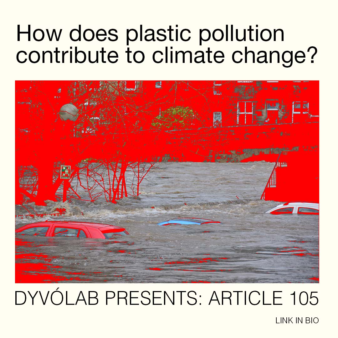 How does plastic pollution contribute to climate change?