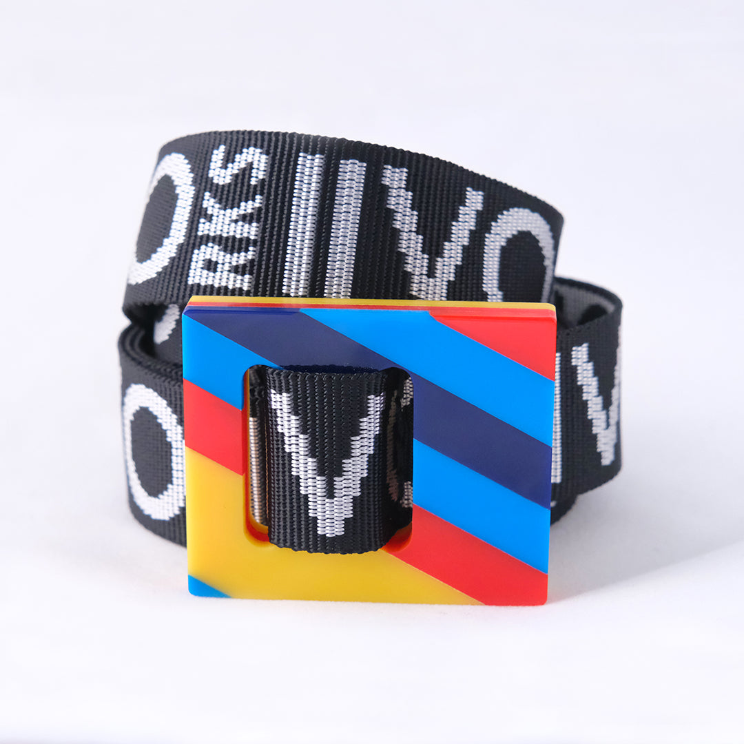 Upcycled Acrylic Plastic Belt 