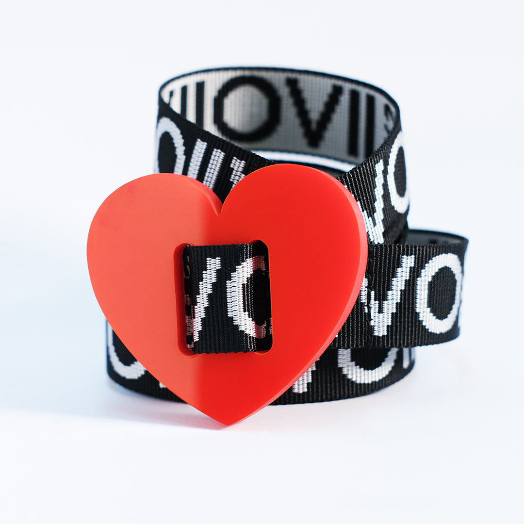 Upcycled heart shaped Belt