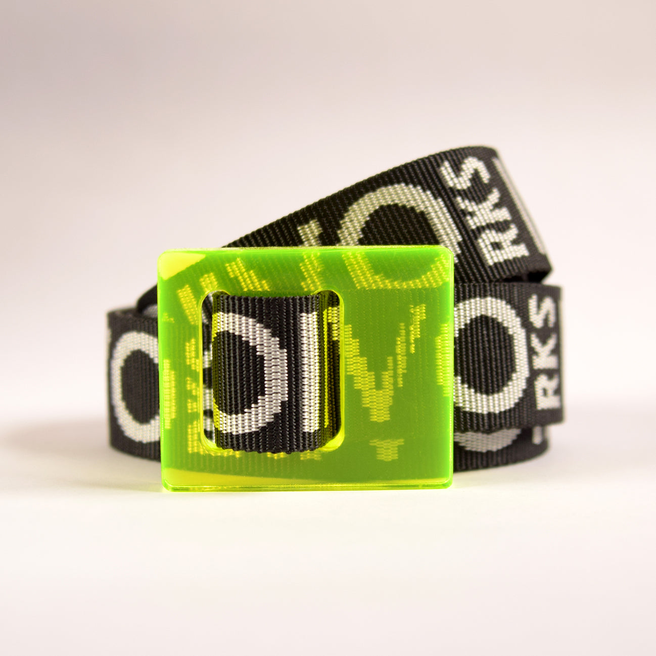 Transparent Upcycled Acrylic Belts green
